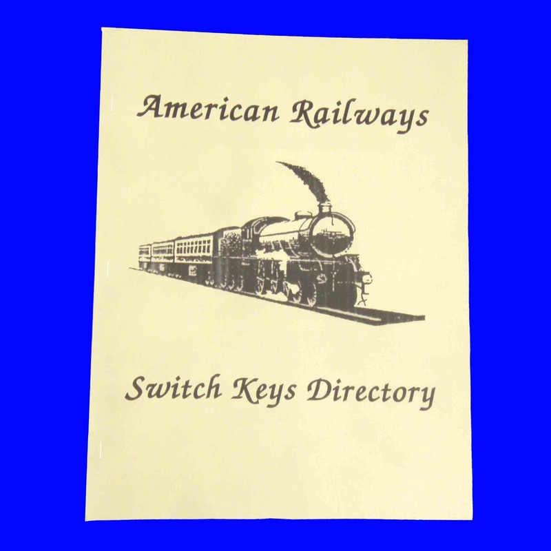 American Railway Switch Keys Directory-45 pg-600+pics-no Railroad Brass Lock AT