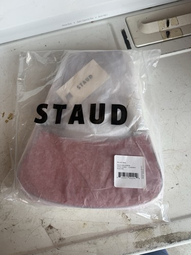 Staud Ollie Cherry Leather Shoulder Bag
