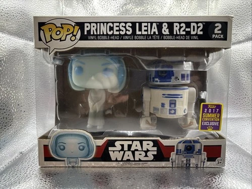 FUNKO POP! STAR WARS 2 Pack PRINCESS LEIA & R2-D2 2017 Summer Convention
