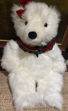 Vintage 1997 Commonwealth Brisky & Breezy White Polar Bear w/ Red Scarf Bow 23”