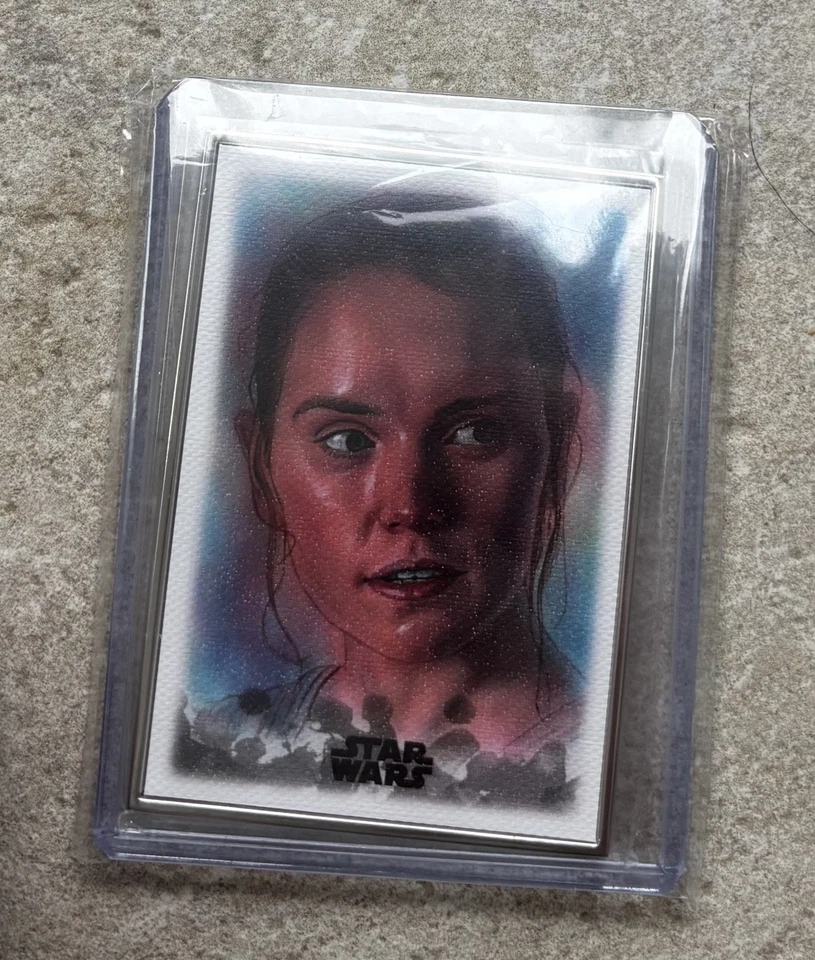 Daisy Ridley Rey 2019 Star Wars Stellar Reproduction Sketch Dan Bergren /100 - Image 3 of 4