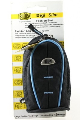 Bilora Fashion Digi Slim M Camera Case Slim Digitalkamera Pouch Black/Blue - New