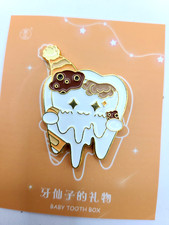 Baby Tooth Box Tooth Fairy Replacement Gift Medal Cute Chocolate Tooth 36mm