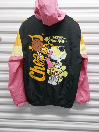 Cheetos Chester Cheetah Colorblock Half-Zip Windbreaker Jacket Size Medium video thumbnail
