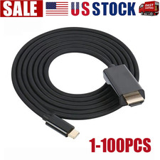 USB C to 4K HDMI Cable Video Converter Adapter 6Ft Type C to HDMI 4K Cord Lot