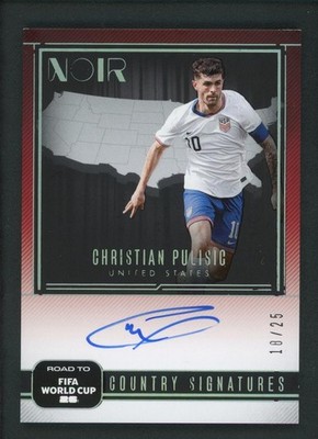 2025-26 CHRISTIAN PULISIC 18/25 AUTO PANINI NOIR ROAD TO FIFA WORLD CUP 26