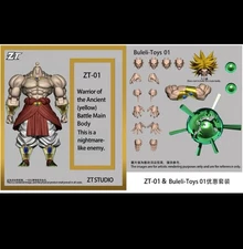 ZT Studio ZT-01 Broly Warrior of the Ancient Yellow Hair 1/12 Action Figure