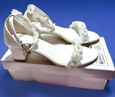 Wedding Shoes Eu 38, White Wedge Heel- New Never Worn
