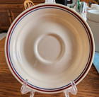 Abundance Saucers (pair) 6 1/4" Corelle Corning Stoneware White Red Blue ! — photo 1