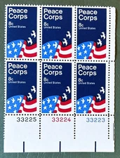 Scott# 1447 - Plate Block Of 6, MNH - Preace Corps - 1972 Issue