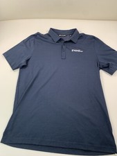 Travis Mathew Shirt Mens XL Blue Short Sleeve Polo Casual Golf