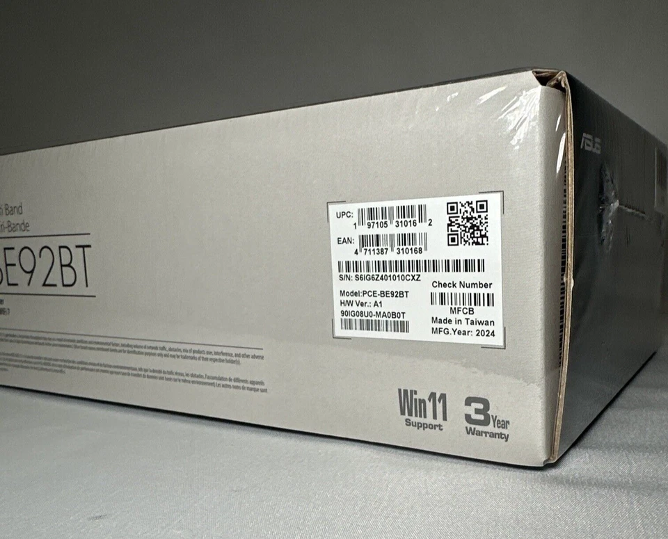 ASUS PCE-BE92BT WiFi 7 PCI-E Adapter With 2 External Antennas - NEW SEALED! - Image 4 of 4