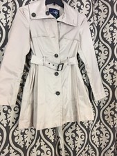Green With Envy Womens Tan Trench Coat Size S