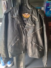 Vintage HARLEY DAVIDSON Motorcycle Jacket Men's Size L Large Made In USA CA...