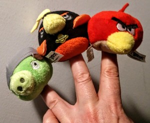 angry birds finger puppets