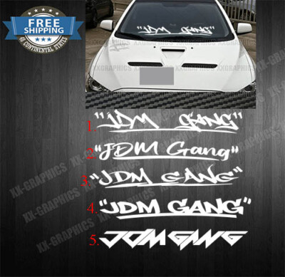 JDM Gang Windshield Decal Sticker Window Banner Race Rally Japan Japanese Import