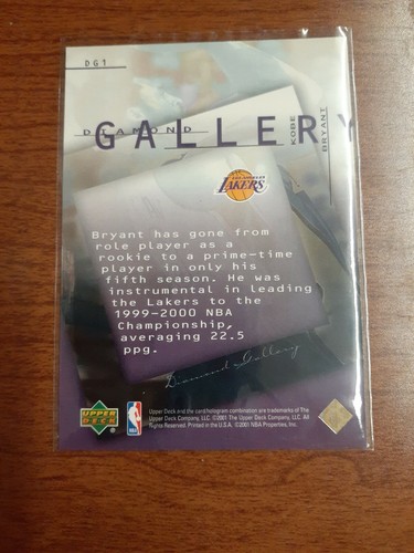 2000/01 Black Diamond Kobe Bryant #DG1 Diamond Gallery - Imagen 7 de 10