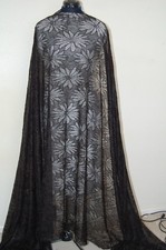 Floral Lightweight Static Black Lace Fabric