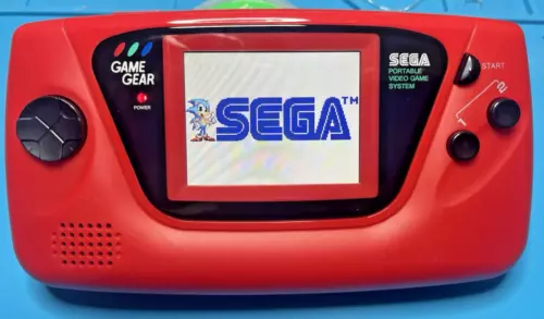 SEGA Game Gear Handheld Red RetroSix Ceramic Recap Clean Screen Re-Shell