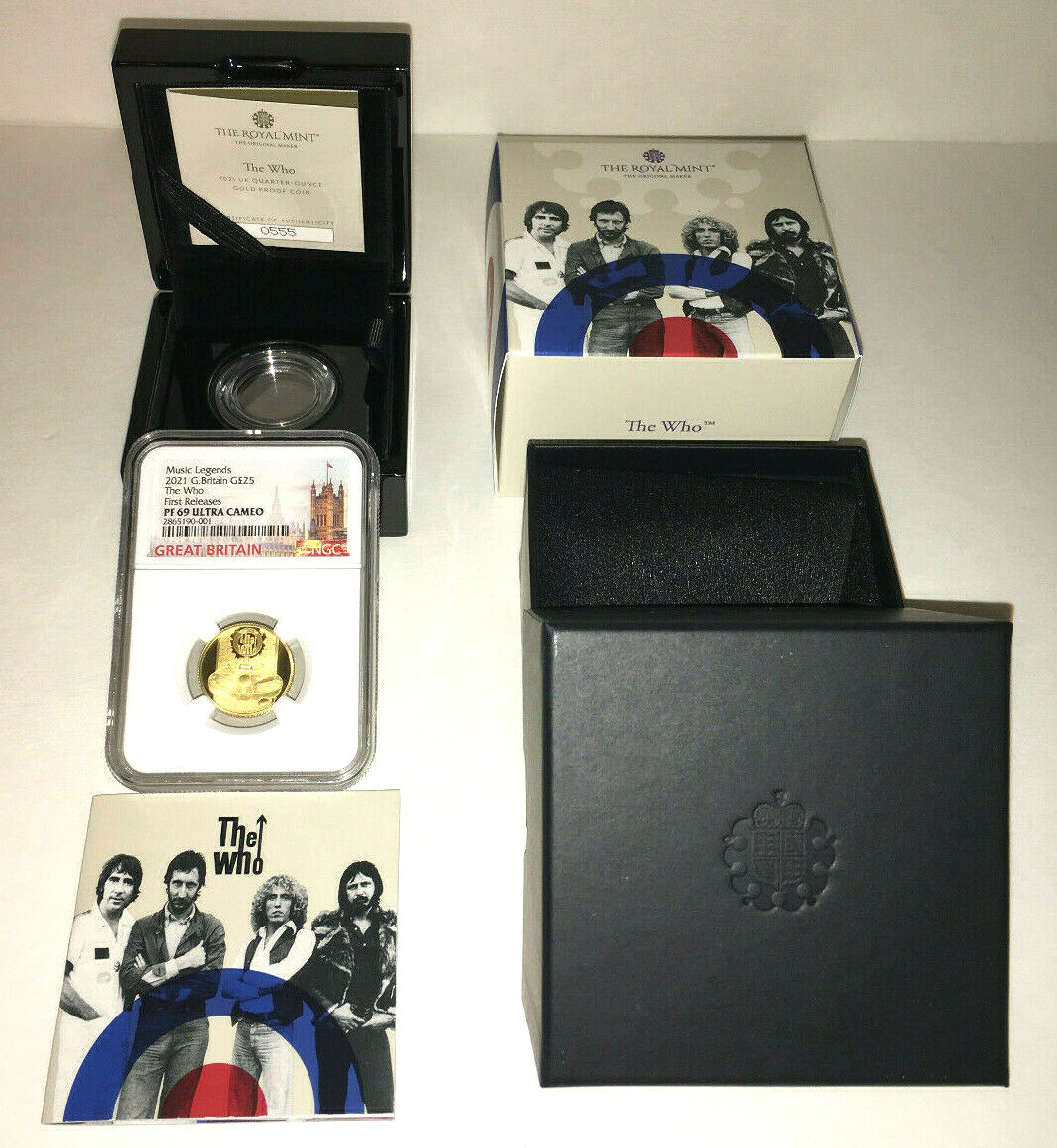 2021 UK MUSIC LEGENDS - The Who £25 1/4oz Gold Proof Coin