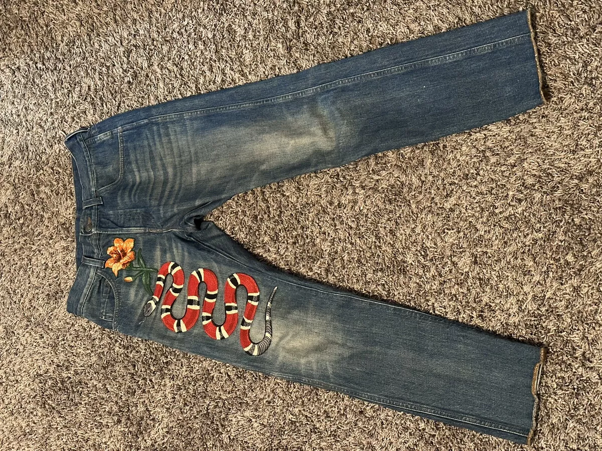 Gucci snake denim 100 Authentic eBay