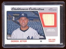 2015 TOPPS HERITAGE DEREK JETER GAME USED BAT SP CLUBHOUSE COLLECTION YANKEES !