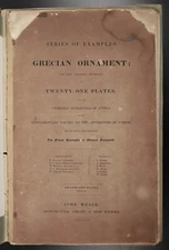 1837 Series Of Examples Of Grecian Ornament Antique Architecture Plans Book