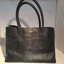 Python Navy Handbag By Robin Rand Exclusive 