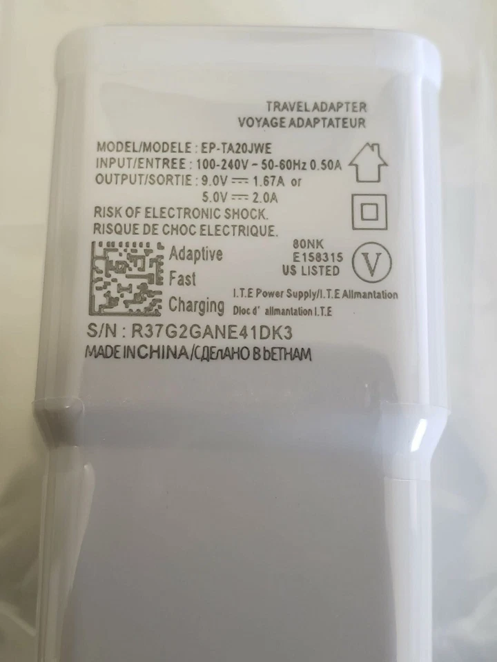 3x Genuine Adaptive Fast Charge USB Wall Adapter Power Charger Quick 1.67A / 9V - Image 3 of 3