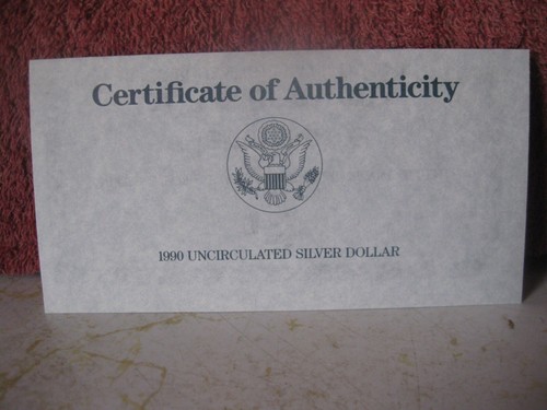 1990 WEST POINT UNITED STATES EISENHOWER CENTENNIAL SILVER DOLLAR UNC - Picture 5 of 5