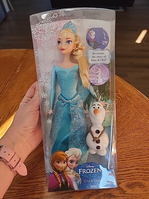 Disney Frozen Princess Elsa Olaf Doll 2014 Giftset CMM87 Mattel NIB  Barbie