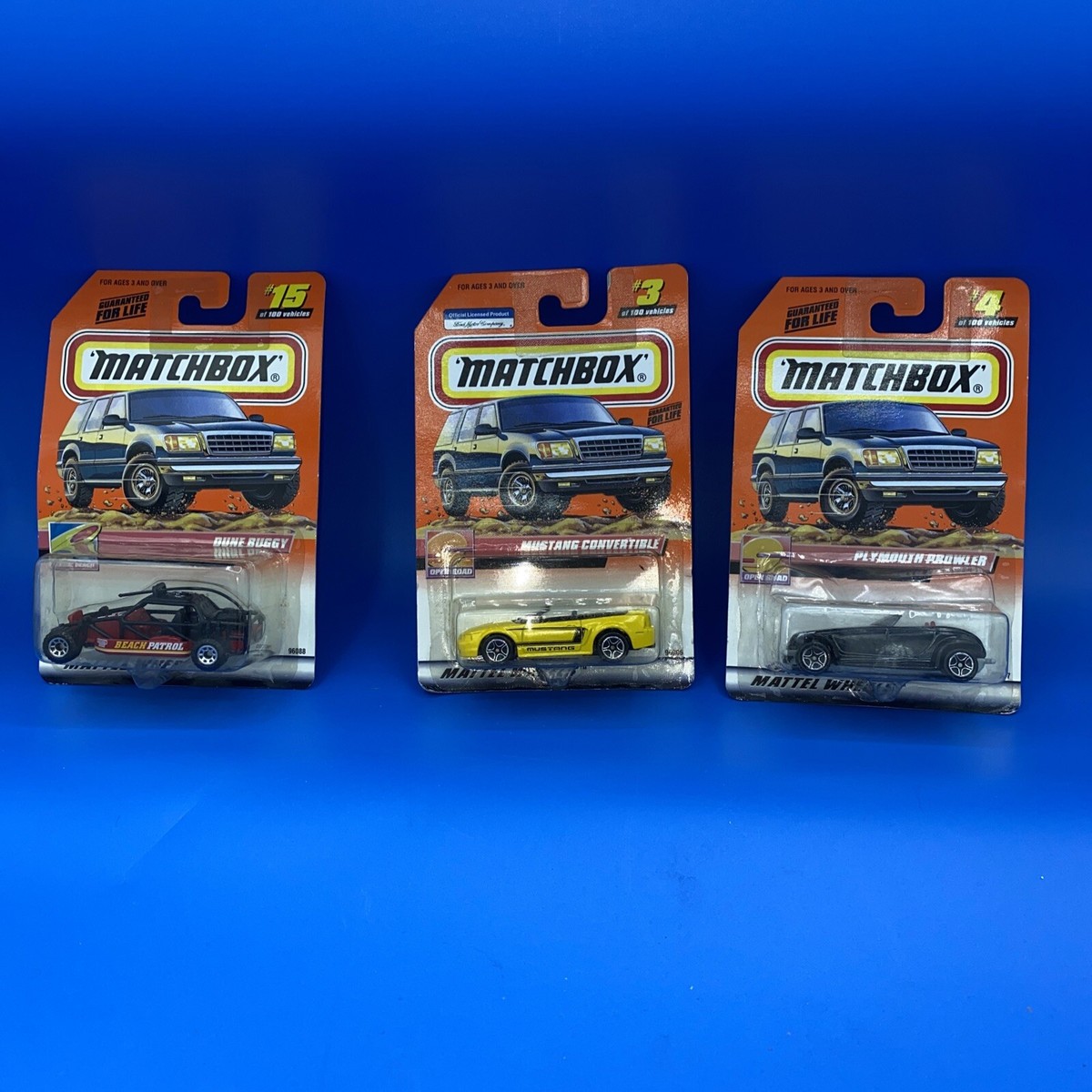 1:64 MATCHBOX #3 #4 #15 Mustang Plymouth Dune Buggy Lot Of