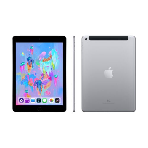 Apple iPad 9,7 pouces Wi-Fi + déverrouillage cellulaire 4G - 32 Go gris sidéral (6e génération) catégorie A+ - Photo 1 sur 1