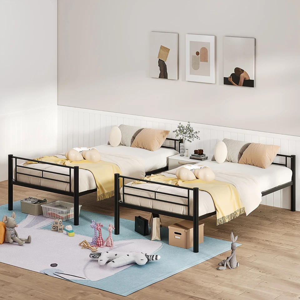 Каркас двухъярусной кровати металлический двуспальные кровати лестница поручень детская съемная кровать - Изображение 2 из 4