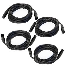 4P 25ft Male 3 Pin Shielded Cable To Female Quarter Stereo Cables Speaker Cable