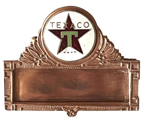 Vintage Texaco Gas Station Attendant Name Badge Pin Advertising Collectible USA