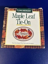 Longaberger Baskets Maple Leaf Basket Tie-On