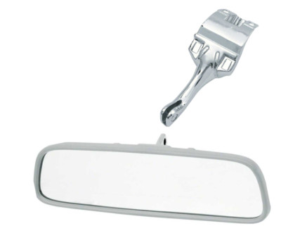 OER Stainless Rear View Mirror & Bracket For 1967 Firebird / Camaro Convertible