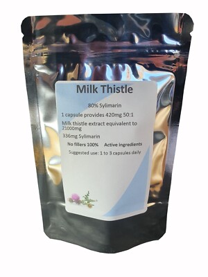 Mariendistel Extrakt Gemüse Kapseln Mega Stärke 21000mg Detox OHNE FÜLLER