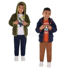 NEW BOYS MEMBERS MARK 3 PC COZY PLUSH JACKET SET! JACKET, TEE, & JOGGER VARIETY
