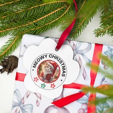 Meow Christmas Metal ornament