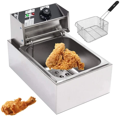 20L Commercial Electric Deep Fryer Fat Chip Twin Dual Tank Stainless Steel 5000W - Picture 13 of 28