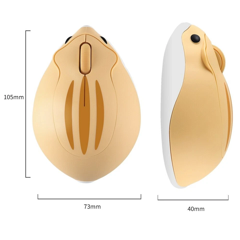 Wireless Cordless 2.4GHz Mouse USB Optical Scroll For Laptop PC Cute Hamster 3D - Image 3 of 4