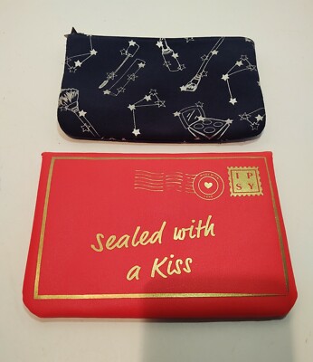 NEW Ipsy Glam Bag February 2021 Red Envelope Kiss Cosmetic Makeup Bag ONLY