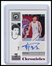 2021 Chronicles Draft Picks #CR-GUO Haowen Guo Rookie Signatures Pink