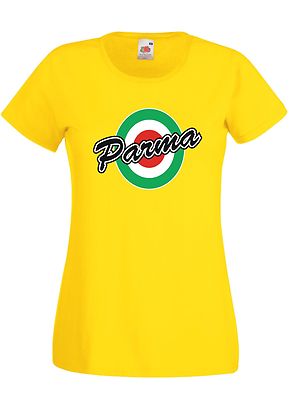 Women's J1451 Parma Coppa Italia Vintage Retro Football T-Shirt