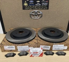 2020-2024 TOYOTA HIGHLANDER GENUINE NEW REAR BRAKE ROTORS AND TCMC BRAKE PADS