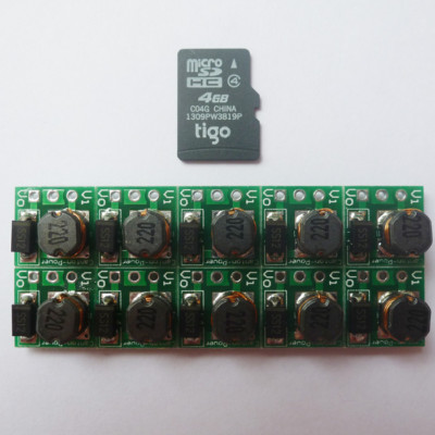 10P SMD Super Small Step Up Board DC DC 0.9-5 V to 5V Battery Voltage Regulator