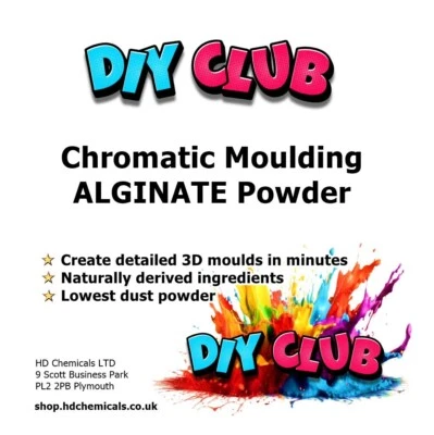 DIY CLUB Alginate SLOWER SETTING Chromatic Impression Moulding Material Powder 450g FREE