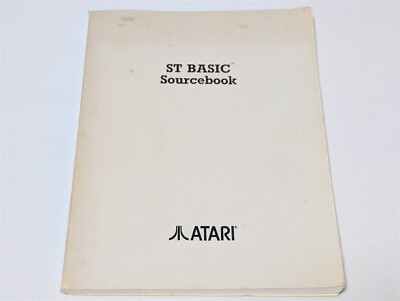 Early Atari ST Basic Sourcebook 1985 Rare